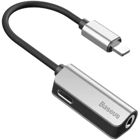 BASEUS Lightning to 3.5 mini-jack Adapter, Silver — Image №1