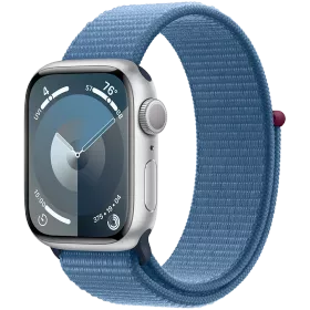 Apple Watch Series 9 GPS, 41mm, Silver, Winter Blue Sport Loop — Image №1