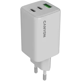 Адаптер питания CANYON 3*USB/USB-C 2*USB Тип C, USB Тип A, 65 Вт — Изображение №1