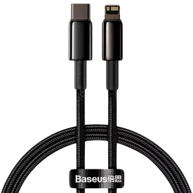 BASEUS USB-C to Lightning Cable, 2 m, Black — Image №1