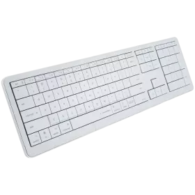 CLEVETURA Πληκτρολόγιο, Με σύρμα και ασύρματο, Λευκό — Εικών №1