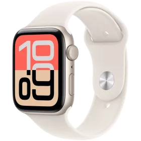 Apple Watch SE GPS Gen.3, 44mm, Starlight, Starlight Sport Band, S/M — Image №1