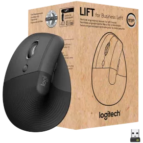 Миша LOGITECH Lift Left Vertical Ergonomic Wireless/Bluetooth for Business Graphite (L910-006495) — Зображення №1