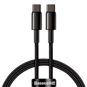 BASEUS USB-C Cable, 1 m, Black — Image №1