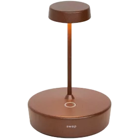 ZAFFERANO SWAP MINI TABLE LAMP 100x148mm. MATT RUST 2.0W LED 112/120/127 lm. — Image №1