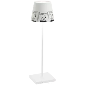 ZAFFERANO POLDINA PRO TABLE LAMP 111x380mm. WHITE+PEAN.4-2.2W LED — Εικών №1