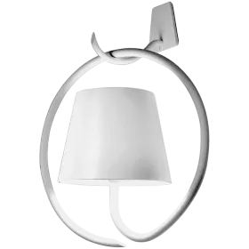 ZAFFERANO POLDINA WALL LAMP WITH HOOK 125x265x200 MATT WHITE 2.2W LED 185/203 lm. — Image №1
