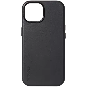 DECODED Case Leather Case with MagSafe, Black for iPhone 15 — Image №1