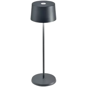 ZAFFERANO OLIVIA PRO TABLE LAMP 110x350mm. PAINTED DARK GRAY 2.2W LED 150lm. — Image №1