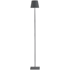 ZAFFERANO POLDINA PRO L FLOOR LAMP 170x170x1220mm. PAINTED DARK GRAY 5.5W LED 400lm. — Image №1