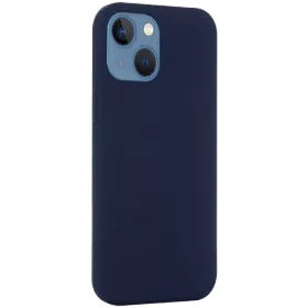 DECODED Case Leather MagSafe with MagSafe, Navy for iPhone 15 Plus — Image №1