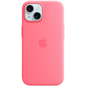 APPLE Silicone Case with MagSafe Pink for iPhone 15 Plus — Image №1