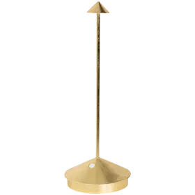 ZAFFERANO PINA PRO TABLE LAMP 105x290mm. WHITE GOLDEN LEAF 2.2W LED 173lm. — Image №1
