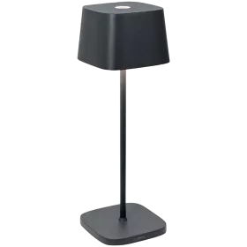 ZAFFERANO OFELIA PRO TABLE LAMP 100x100x290mm. PAINTED DARK GREY 2.2W LED 131-150lm. — Image №1