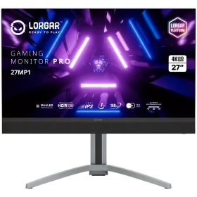 LORGAR Monitor LCD (27", 3840x2160, Fast IPS) Black/Milky Gray — Image №1