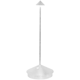 ZAFFERANO PINA PRO TABLE LAMP 105x290mm. WHITE SILVER LEAF 2.2W LED 173lm. — Image №1