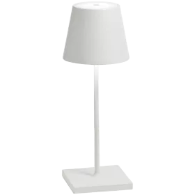 ZAFFERANO POLDINA MINI PRO TABLE LAMP 111x300mm. MATT WHITE 2.2W LED 183/203lm. — Image №1