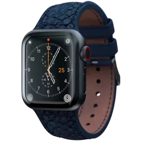 Ремешок NJORD Salmon Leather Strap Dark для Apple Watch 40/41 Salmon Leather Strap бензин для Apple Watch 40/41 mm — Изображение №1