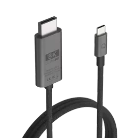 Адаптер с USB-C на DisplayPort LINQ, 2 м, Серый — Изображение №1