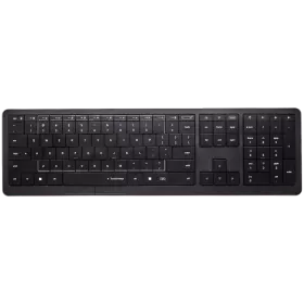 CLEVETURA Πληκτρολόγιο, Με σύρμα και ασύρματο, Μαύρος — Εικών №1