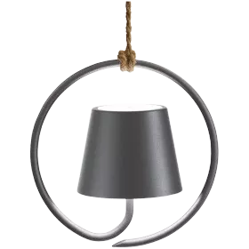 ZAFFERANO POLDINA PENDANT LAMP 198x198mm. MATT DARK GRAY 2.2W LED 185/203 lm. — Image №1