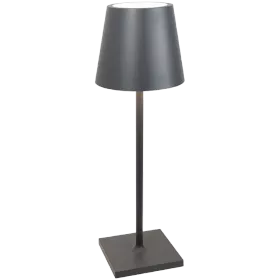 ZAFFERANO POLDINA L DESK LAMP 165x497mm. PAINTED DARK GREY 5.5W LED 400lm. — Image №1