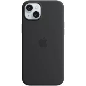 APPLE силиконовый чехол с MagSafe Чёрный для iPhone 15 Plus — Изображение №1