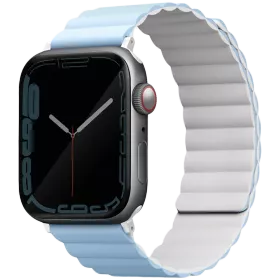 UNIQ Revix reversible Magnetic Strap для Apple Watch 49/45/44/42 Ремешок Revix White/Arctic Blue для Apple Watch 42/44/45/49 mm — image №1