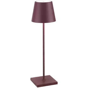 ZAFFERANO POLDINA PRO TABLE LAMP 111x380mm. PAINTED MATT BORDEAUX (R3005) 2.2W LED — Εικών №1