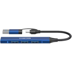 CANYON  DS-02  USB Hub 4 Port USB-C Hub DS-02 Μπλε — Εικών №1
