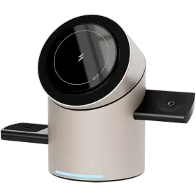 Wireless Charger VLP Tower Power 3 in 1 for Apple, Natural Titanium — Изображение №1