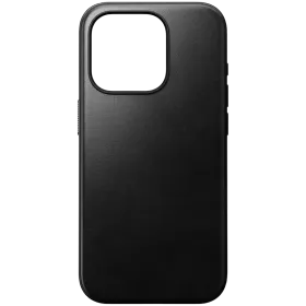 NOMAD Case Modern Leather Horween with MagSafe, Black for iPhone 15 Pro — Image №1