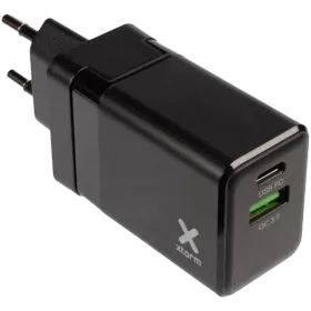XTORM Power Adapter 2*USB/USB-C, 20 W, Black — Изображение №1