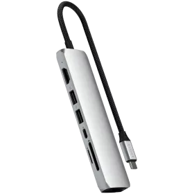 SATECHI  Slim 7 Multiport  Multiport Adapter  Күміс — image №1