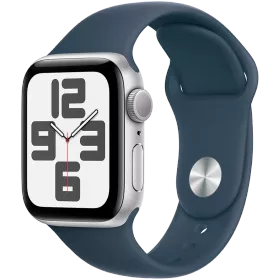 Apple Watch SE GPS Gen.2 (2023), 40мм, Серебристый, Storm Blue Sport Band, M/L — Изображение №1