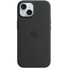 APPLE силиконовый чехол с MagSafe Чёрный для iPhone 15 — image №1