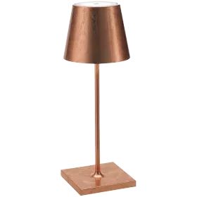 ZAFFERANO POLDINA MINI PRO TABLE LAMP 111x300mm. COPPER LEAF 2.2W LED 185-203lm. — Изображение №1