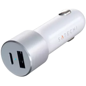 Автомобільний адаптер SATECHI 2*USB/USB-C USB Тип C, USB 2.0 (type A), 72 Ват — Зображення №1