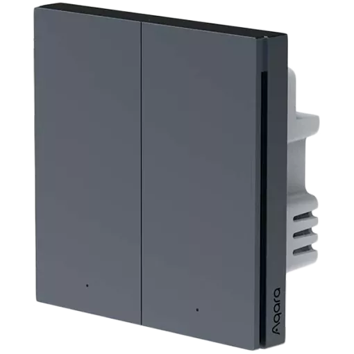 AQARA Smart Wall Switch H1 Smart Remote Control WS-EUK02-GRAY (Smart wall switch H1 (no neutral, double rocker)) for Sockets — Image №1