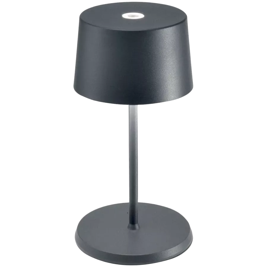 ZAFFERANO OLIVIA PRO MINI TABLE LAMP 110x220mm. MATT DARK GREY 2.2W LED 130-150lm. — Image №1