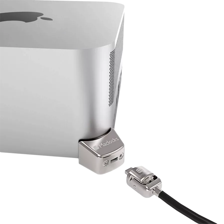 COMPULOCKS Ledge Lock Adapter with Combination Cable Lock for Mac Studio, Silver — Image №1