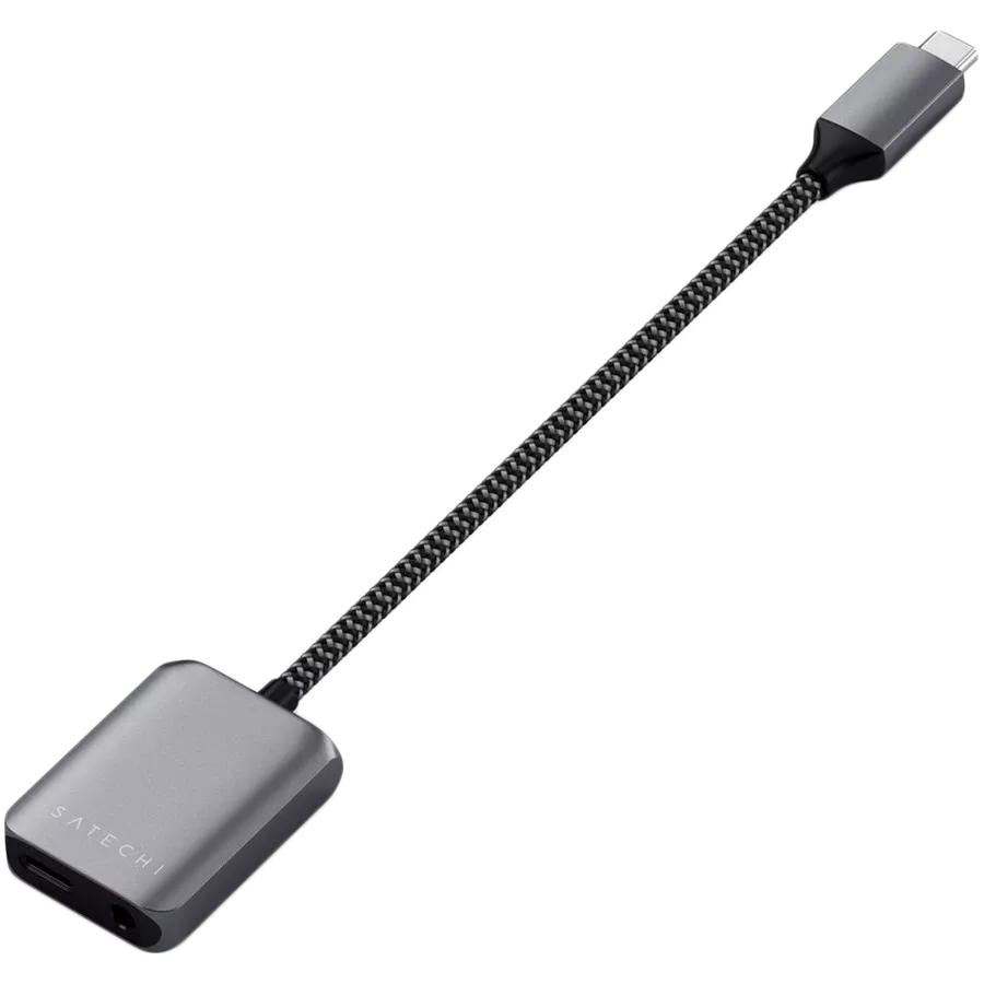 SATECHI Адаптер USB-C на разъем для наушников 3,5 мм, Space Gray — Изображение №2