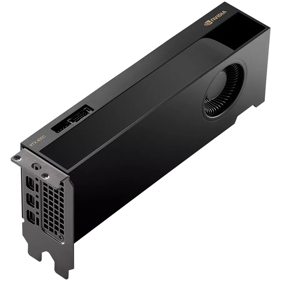 PCI Express x16 Gen 4.0 Dual Slot 20 GB GDDR6 160 bit HDCP 2.2 HEVC and HDMI 2.0 support with opt. Adapter 4x Mini DP 1.4a 1x LP bracket OEM Version