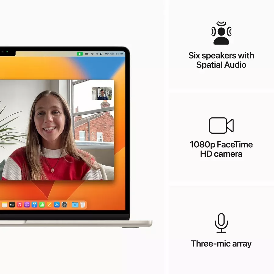 MacBook Air 15.3"  M2 (8C CPU/10C GPU), 8 GB, 512 GB, Starlight — Image №7