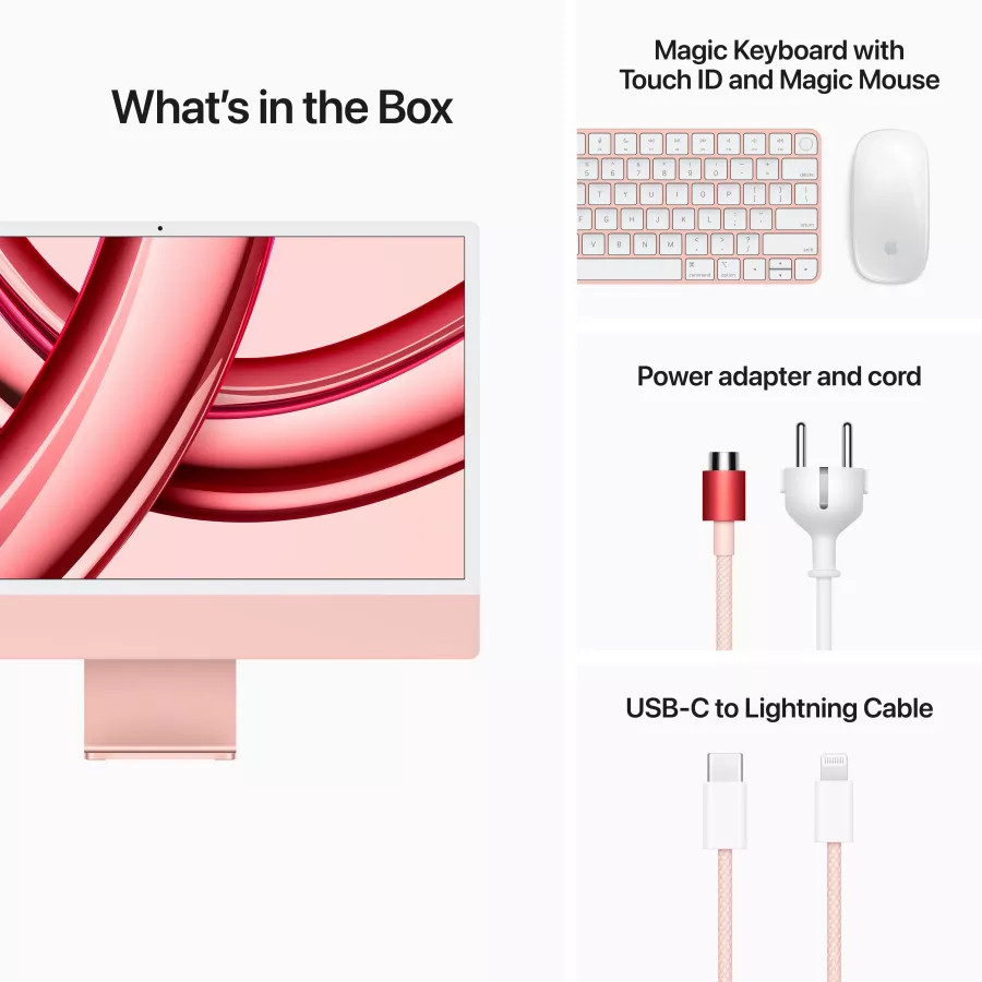 iMac 24" M3, 8C CPU 10C GPU, 8GB 256GB SSD, Pink — Image №9