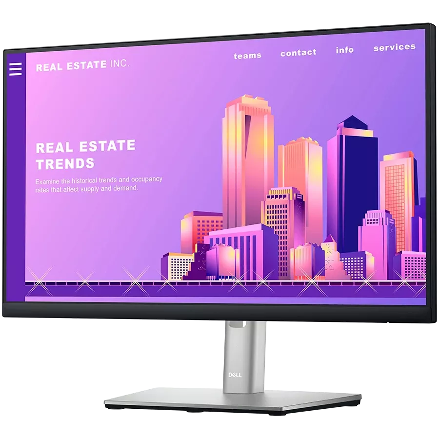 DELL P2222H Monitor LED (21.5", 1920x1080, IPS) Μαύρος — Εικών №2