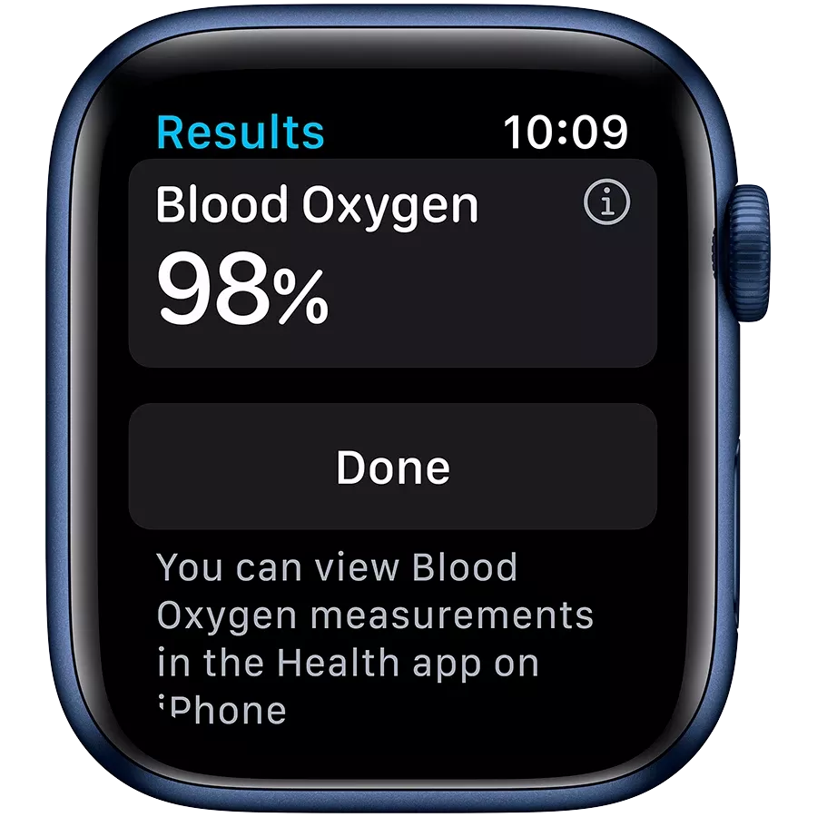 Refurbished Apple Apple Watch Series 6 GPS, 44χιλ., Μπλε, Αθλητικό λουράκι μπλε μαρίν, Grade C — Εικών №4
