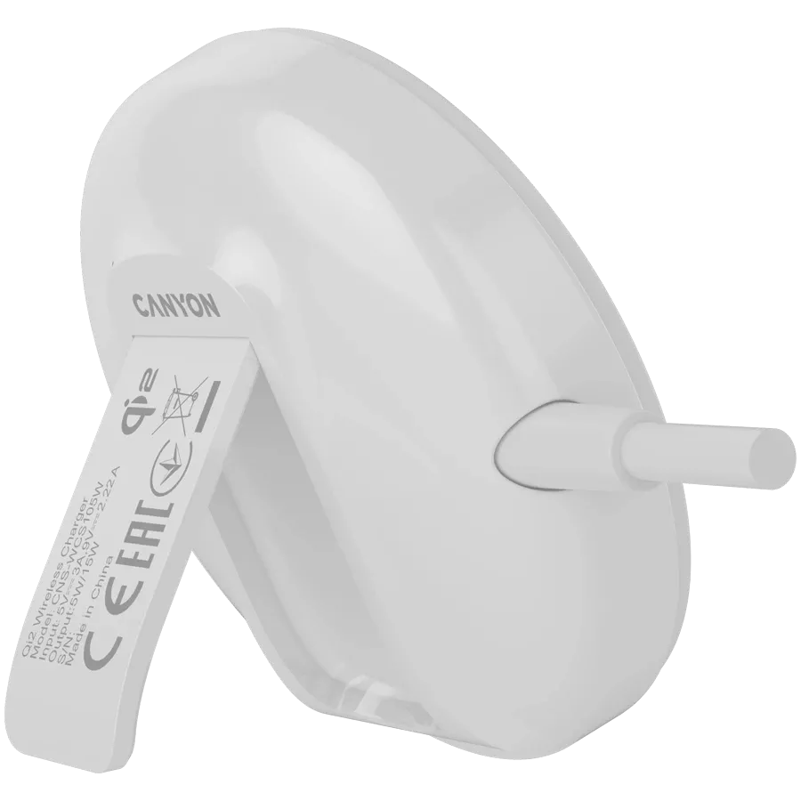 CANYON WS-105 Ασύρματος φορτιστής, 15 βατ, Λευκό — Εικών №3