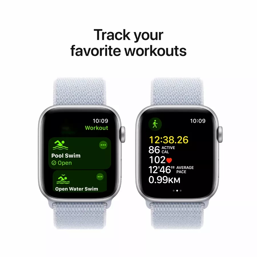 Apple Watch SE GPS Gen.2 (2024)  Blue Cloud Sport Loop, 40mm, Silver — Image №6