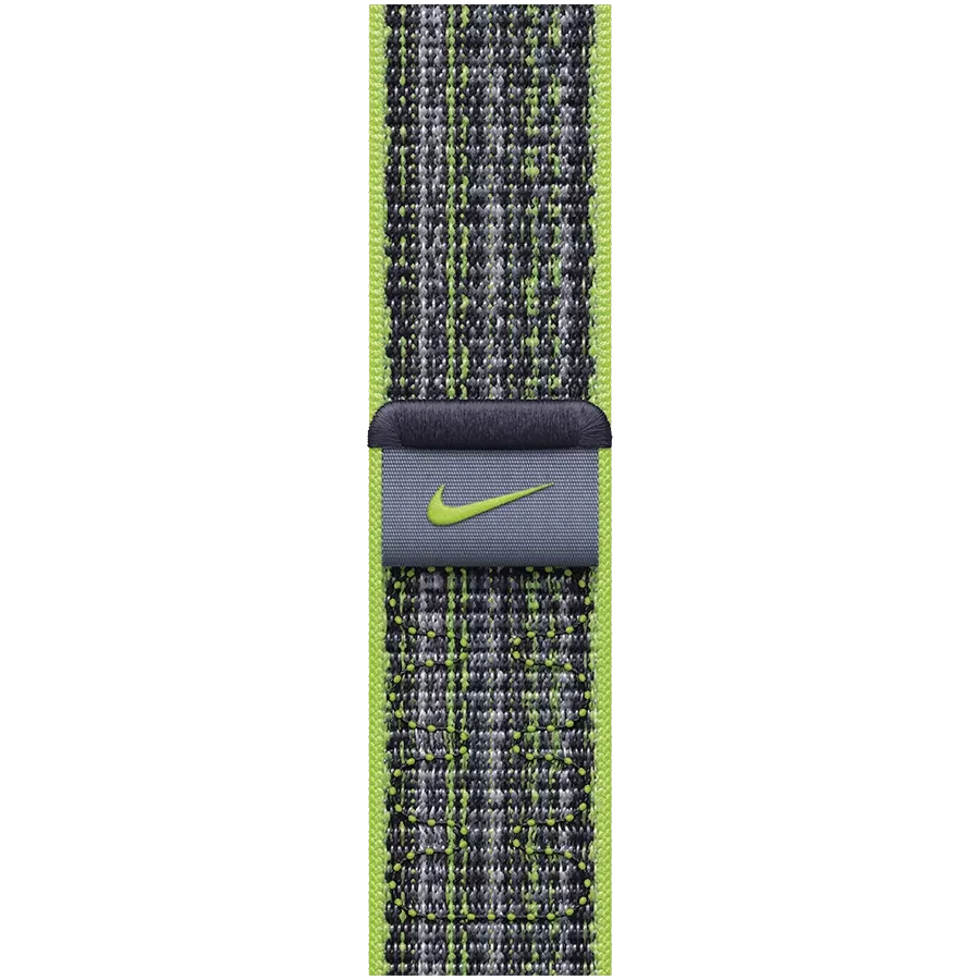 Ремінець APPLE 45mm Nike Sport Loop Nike Sport Loop Bright Green/Blue за Apple Watch 42/44/45/49 mm — Зображення №1